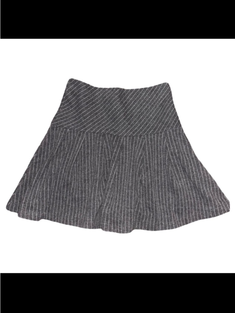 Zara Girl’s Charcoal Pinstripe A-Line Skirt Size 12 Schoolgirl Trendy Casual